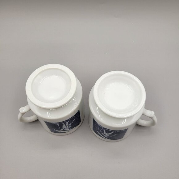 The Morton Salt Girls Pedestal Coffee Cups Set 150 Year Anniversary Advertising - Picture 6 of 6